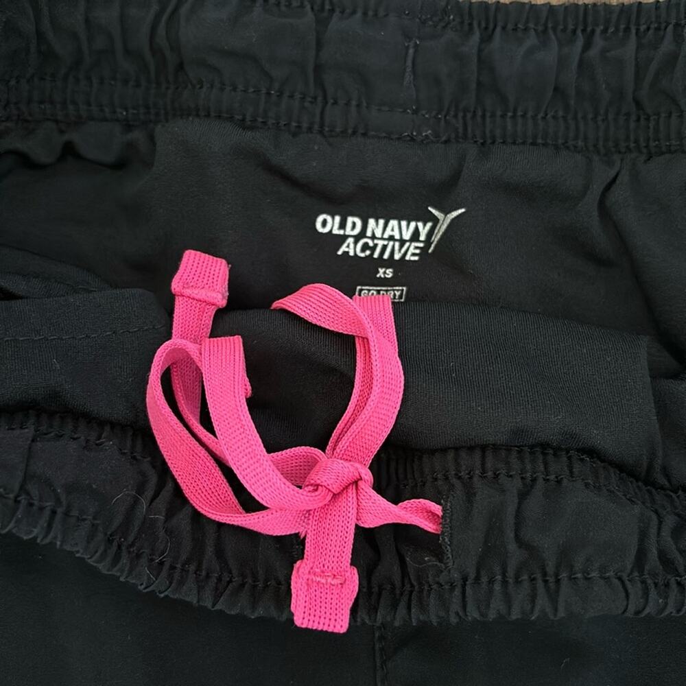 Old Navy Running Shorts black womens XS go-dry elastic waist drawstring running - Picture 2 of 3